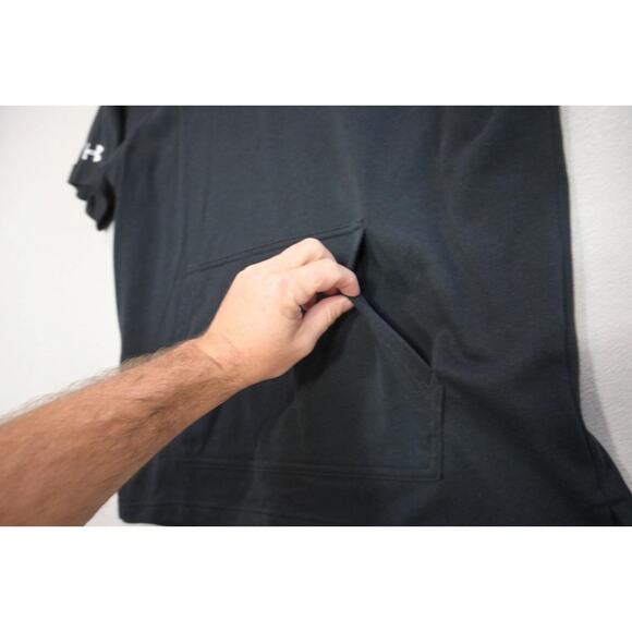 Under Armour Short Sleeve Hoodie Sweat Shirt Loose Cotton Blend Mens Sz Large - Picture 6 of 11